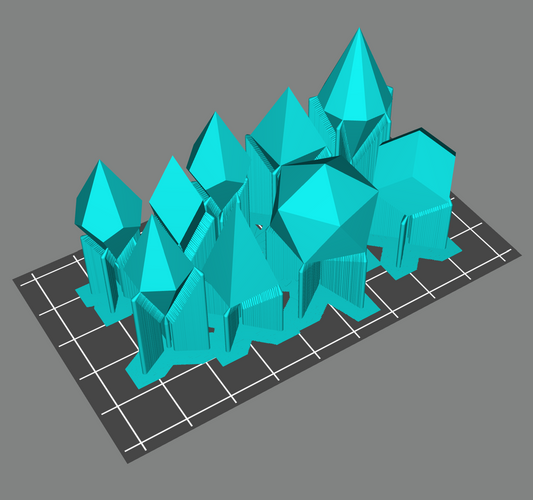 Elongated BLANK / INSERT STL Master Dice x9 set