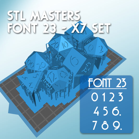 STL Master Dice Font 23 - x7 Set