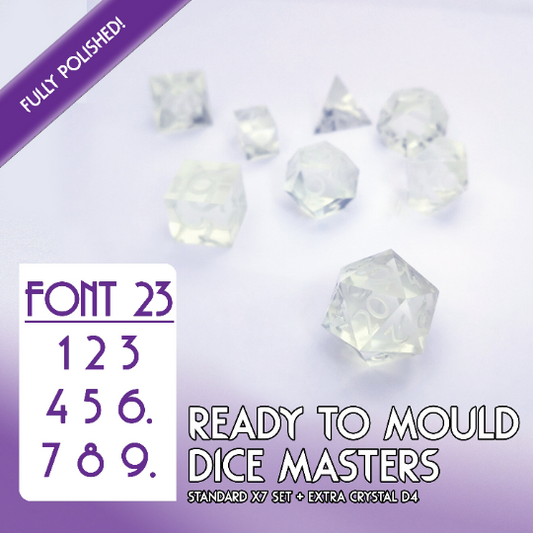 Font 23 - Ready To Mould Master Dice