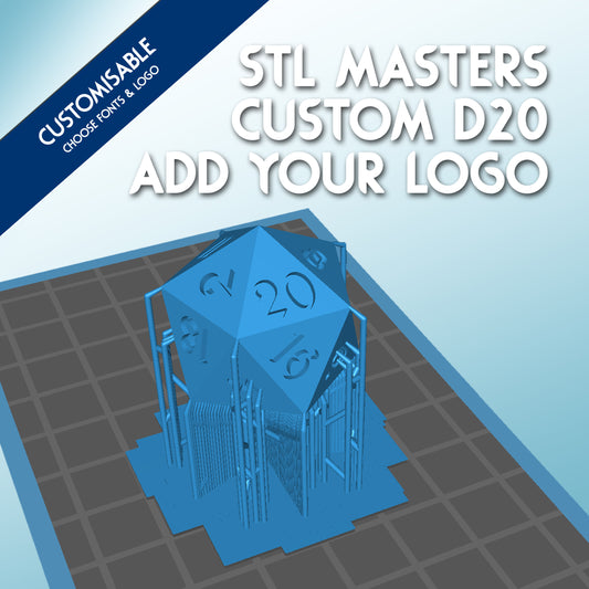 Custom Logo D20 STL Master