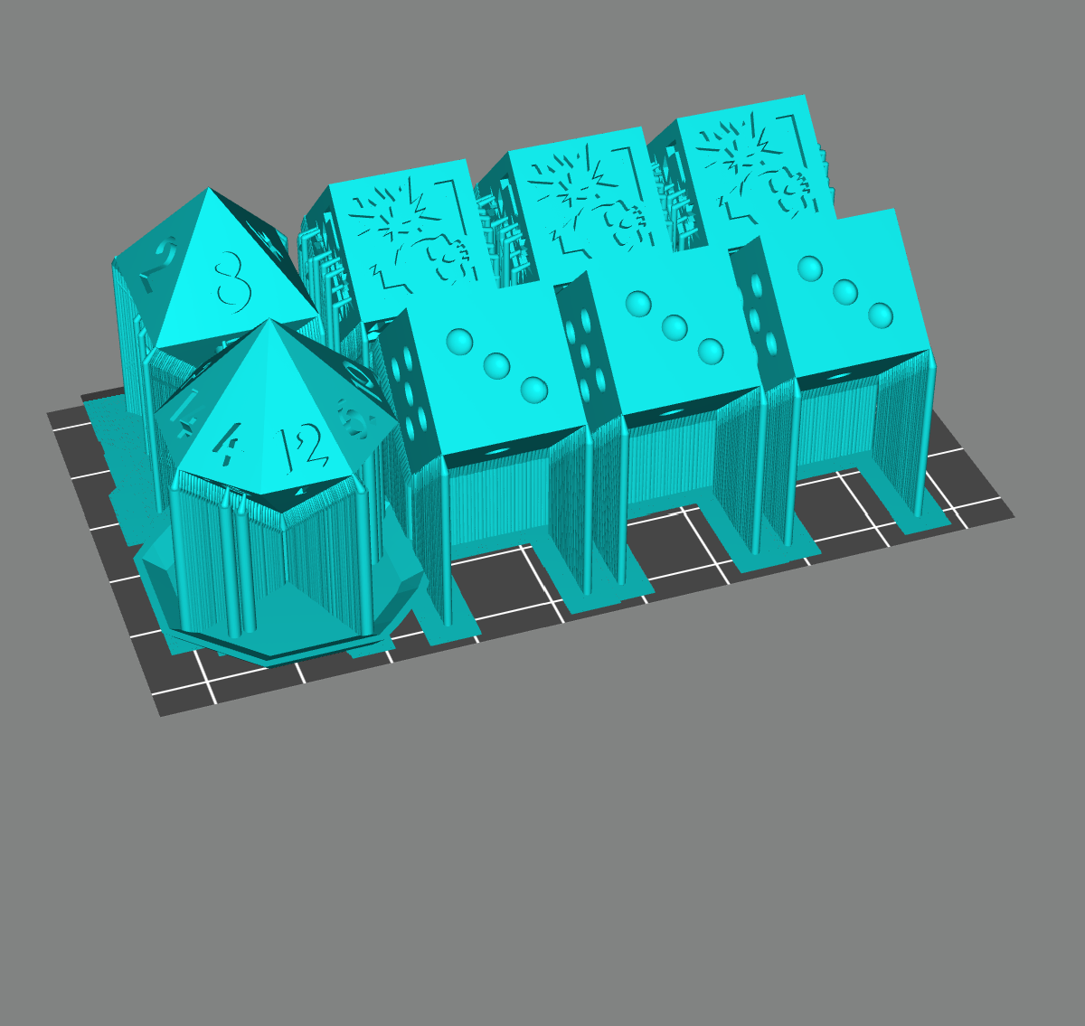 STL Master Dice Font 3...War Gamming - Football