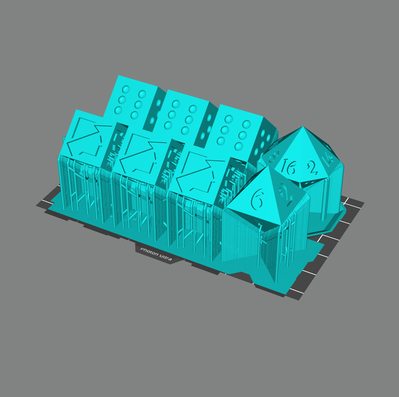 STL Master Dice Font 3...War Gamming - Football